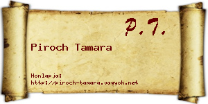 Piroch Tamara névjegykártya